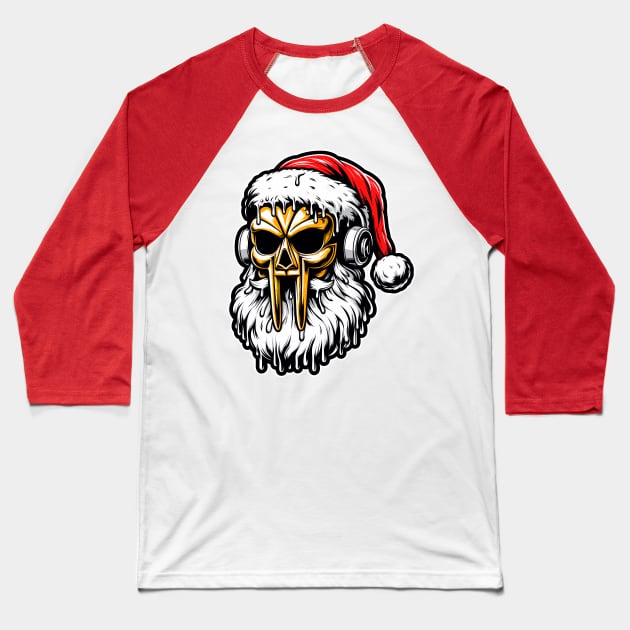 Santa X Doom 04 Baseball T-Shirt by jeremykoplak